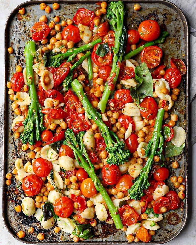 Roasted Chickpea and Vegetable Pasta Salad