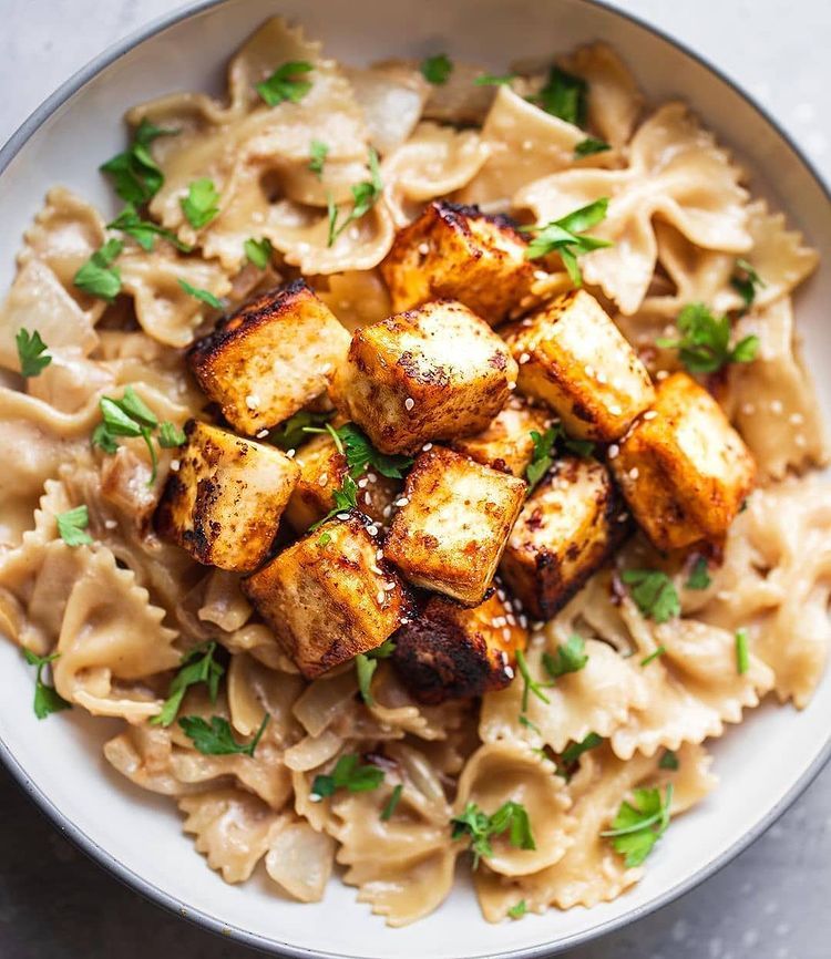 Pasta with Crispy Tofu
