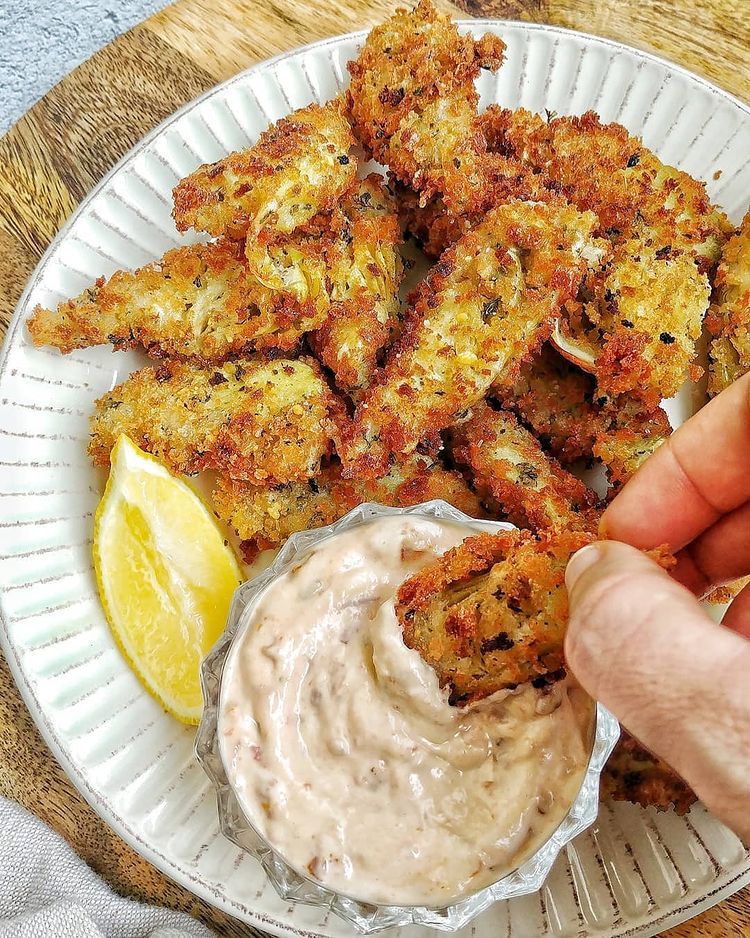 Crispy Fried Artichokes with Chipotle Dip