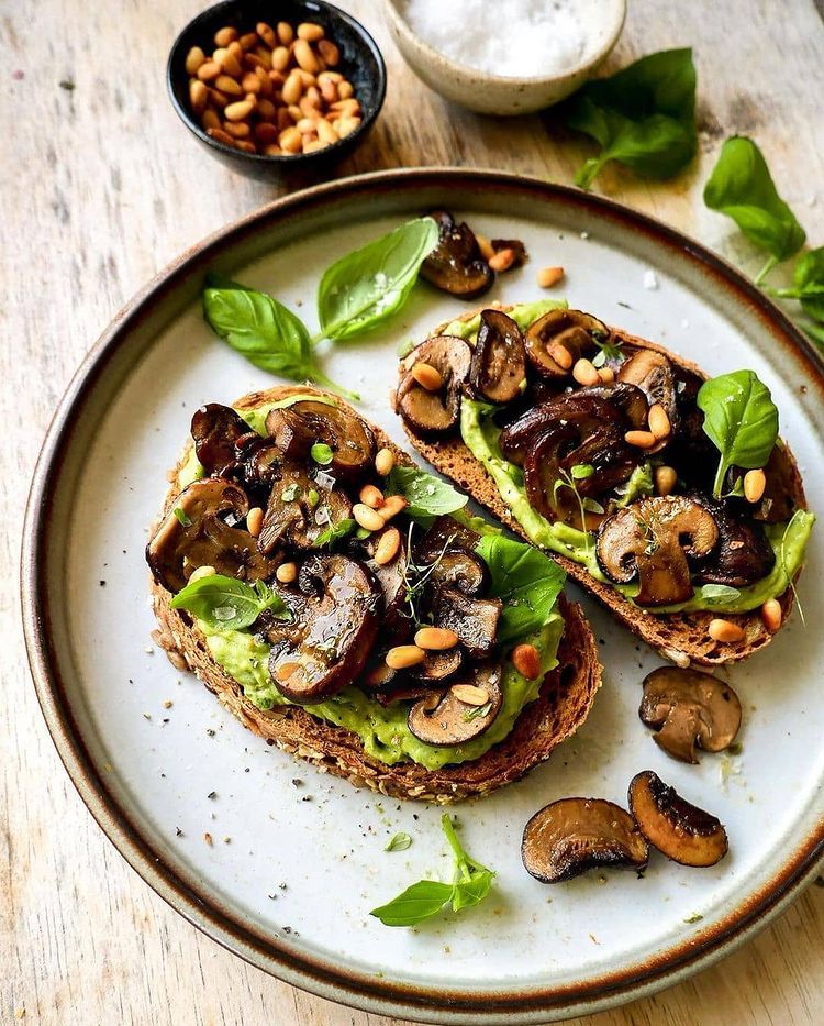 Creamy Mushroom Toast with Avocado