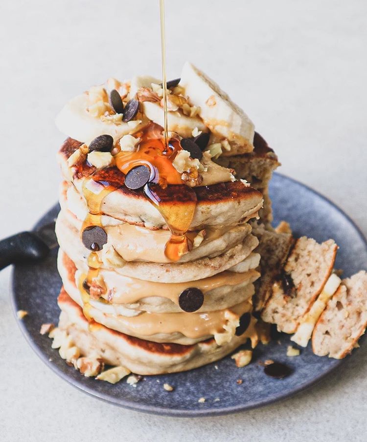 Vegan Chunky Monkey Pancakes