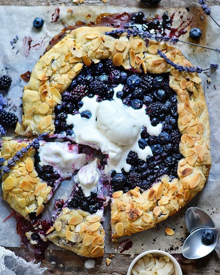 Vegan Blueberry and Blackberry Rustic Galette