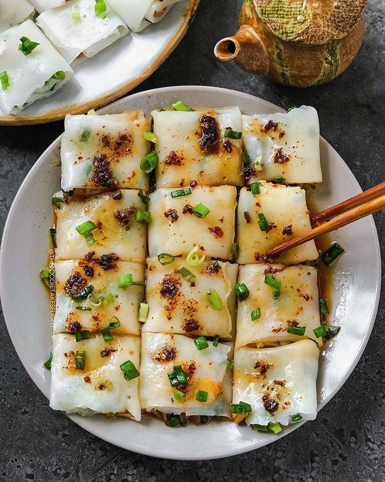 Vegan Microwave Mushroom Rice Noodle Rolls