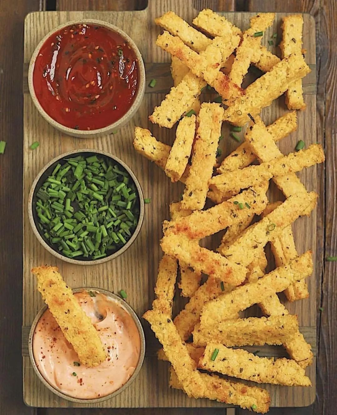 Baked Corn Fries with Herbs