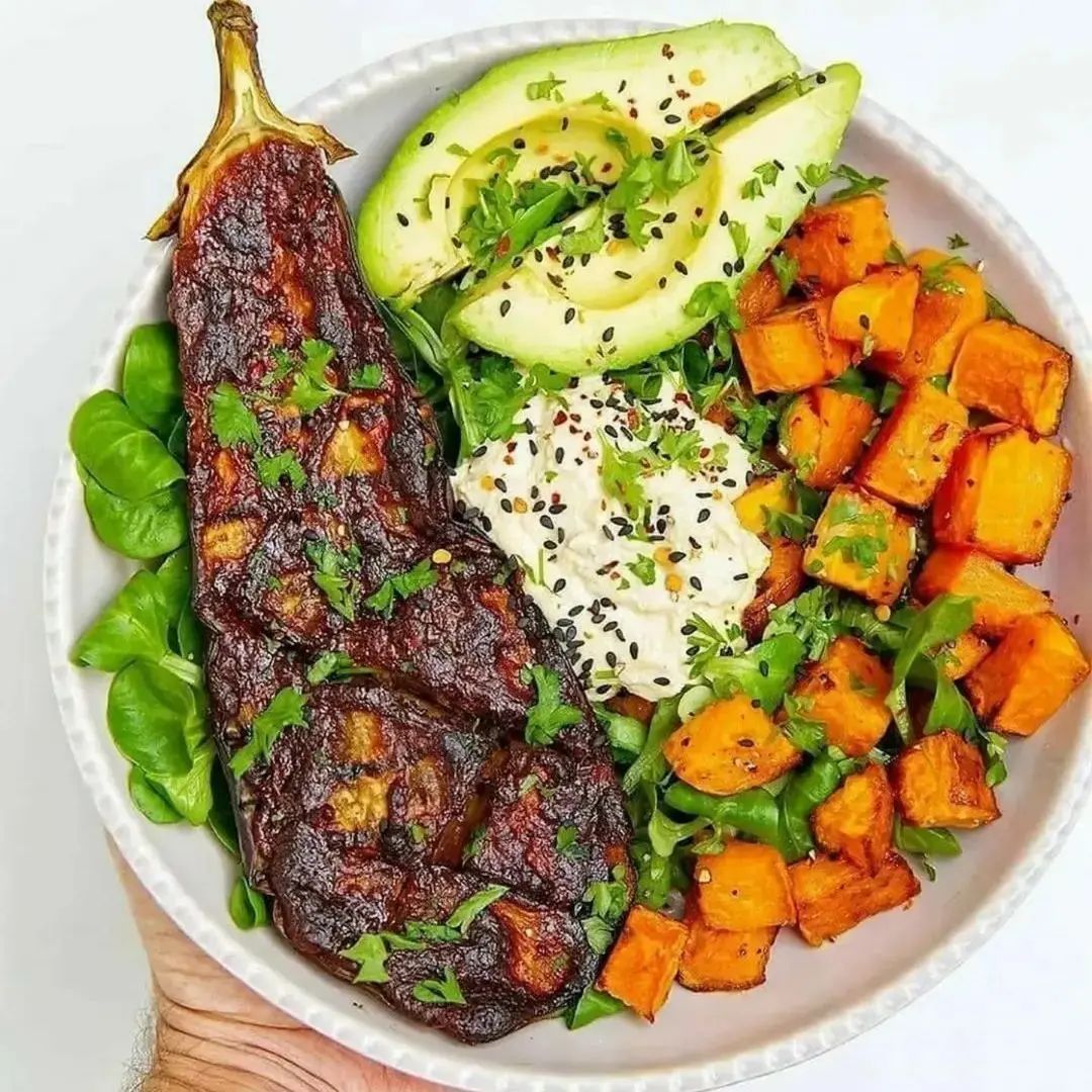 Peanut Butter and Miso Roasted Eggplant