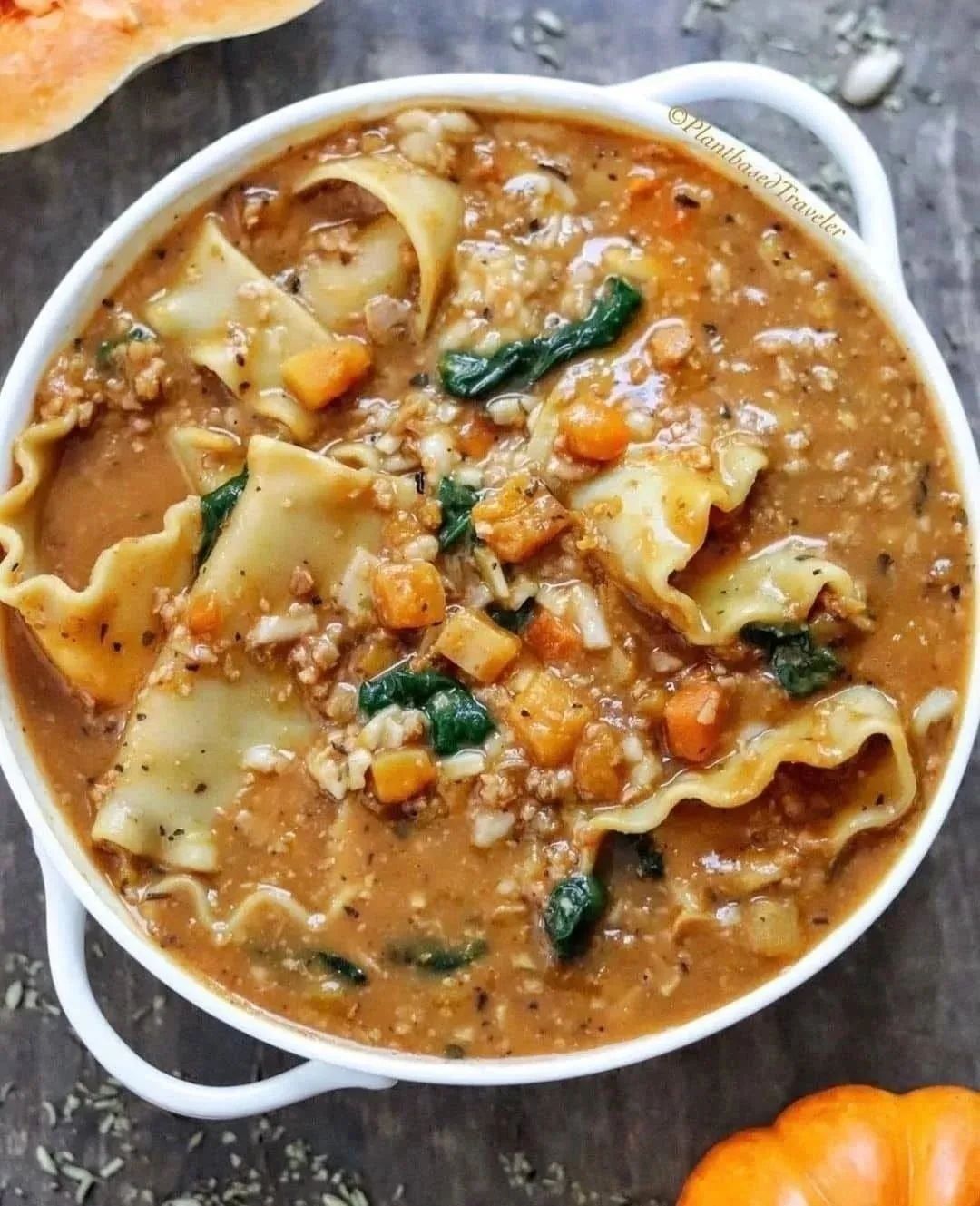 Creamy One-Pot Butternut Squash Lasagna Soup
