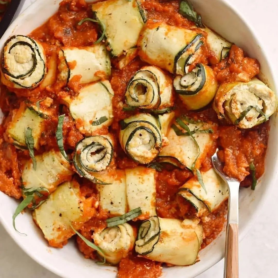 Vegan Zucchini Ricotta Roll Ups