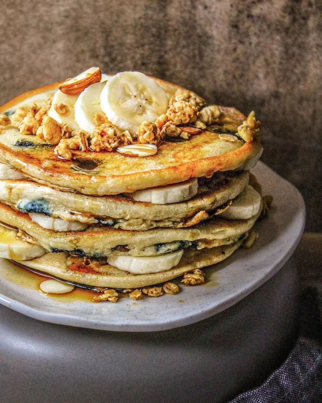 Fluffy Wild Blueberry Pancakes