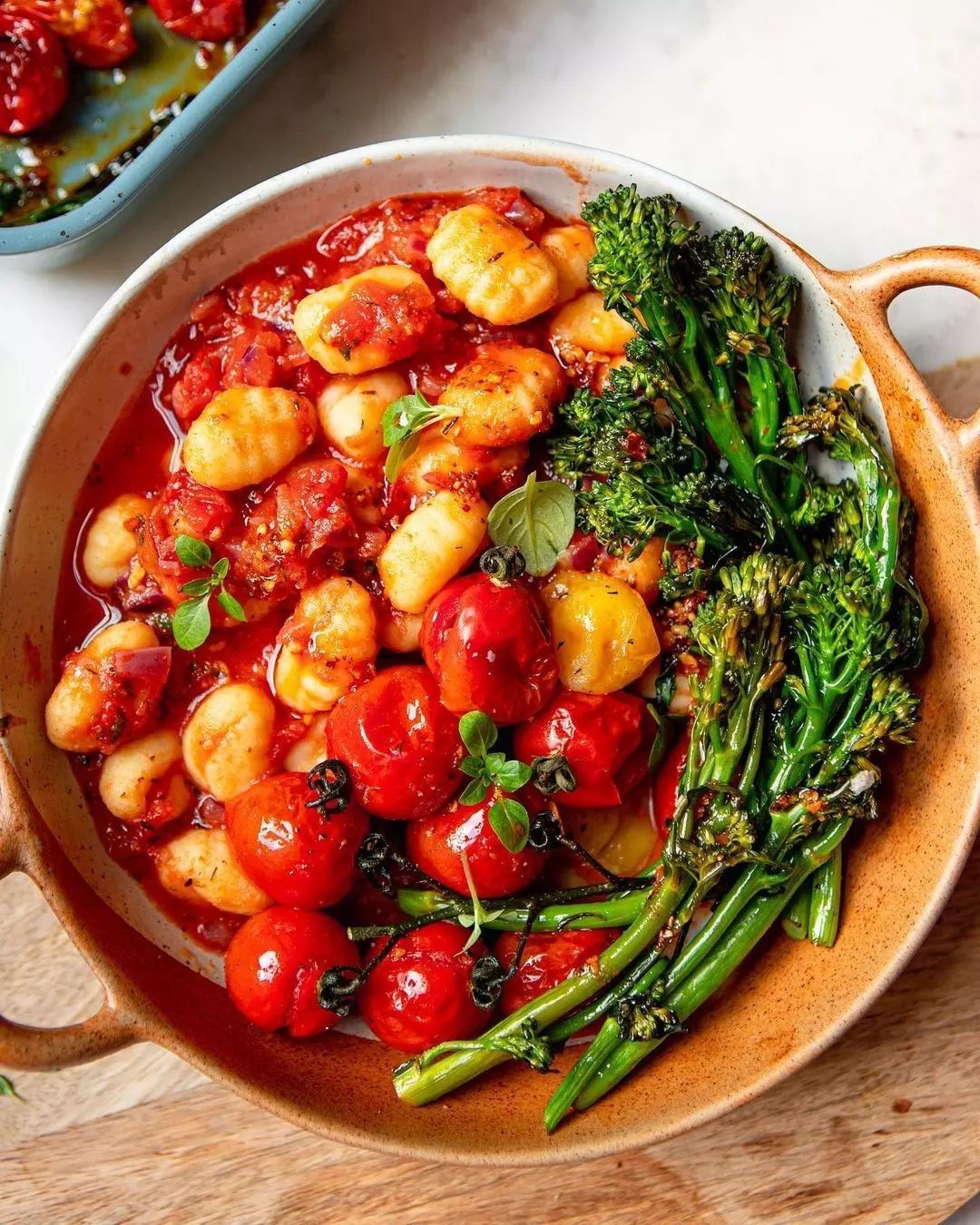 Gnocchi with Slow Roasted Tomatoes and Harissa
