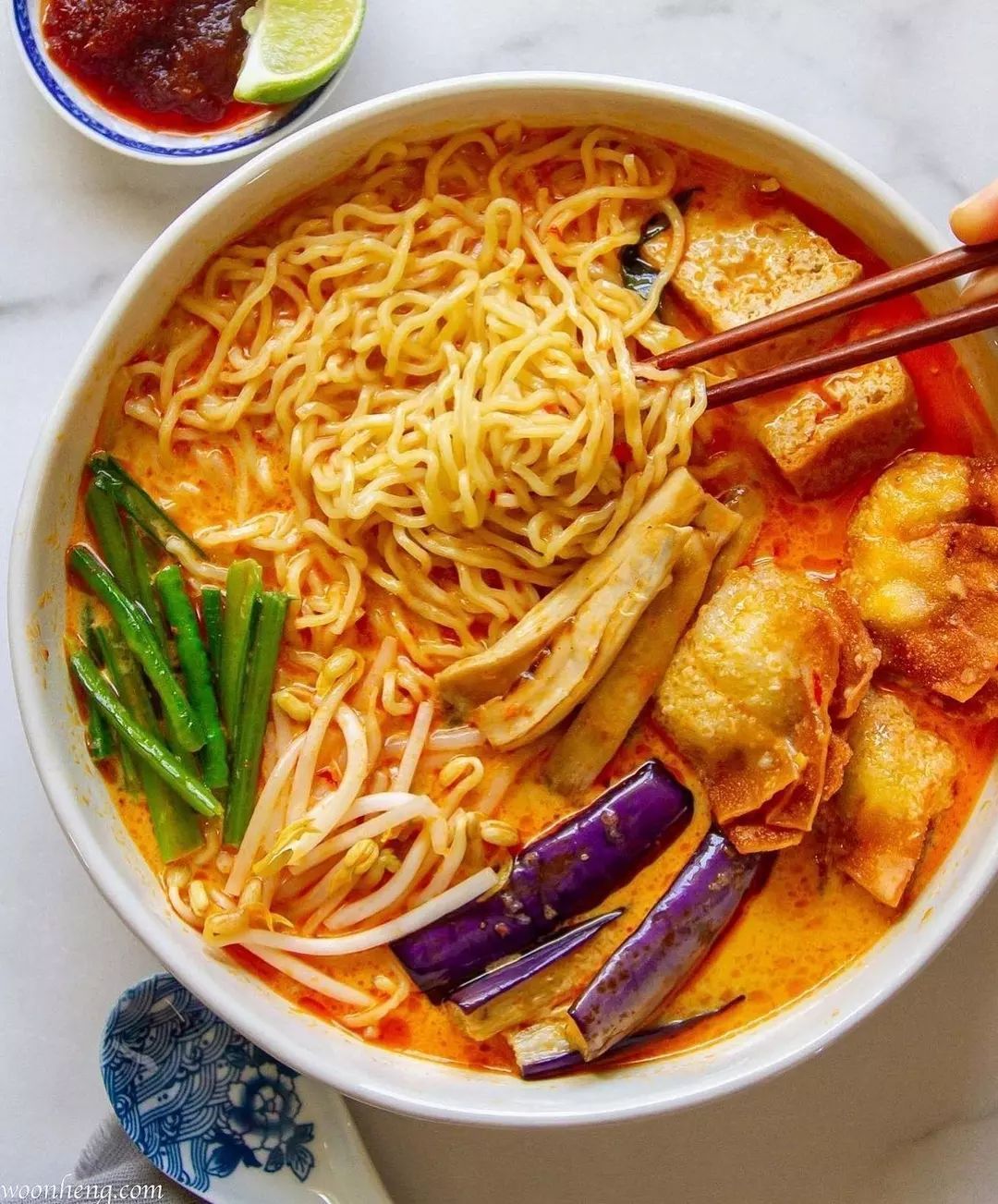 Malaysian Curry Laksa Noodle Soup