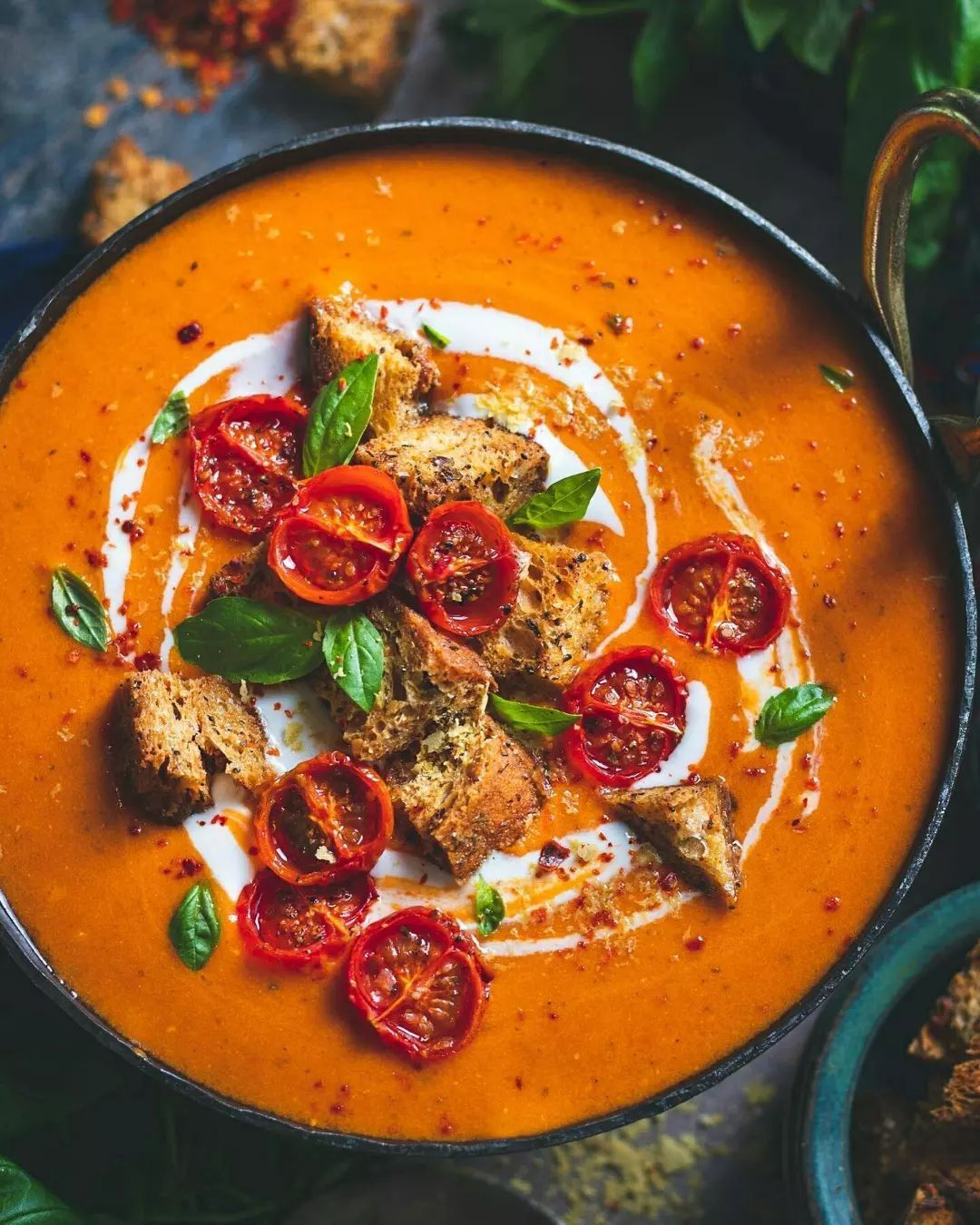 Coconut and Roasted Red Pepper Tomato Soup