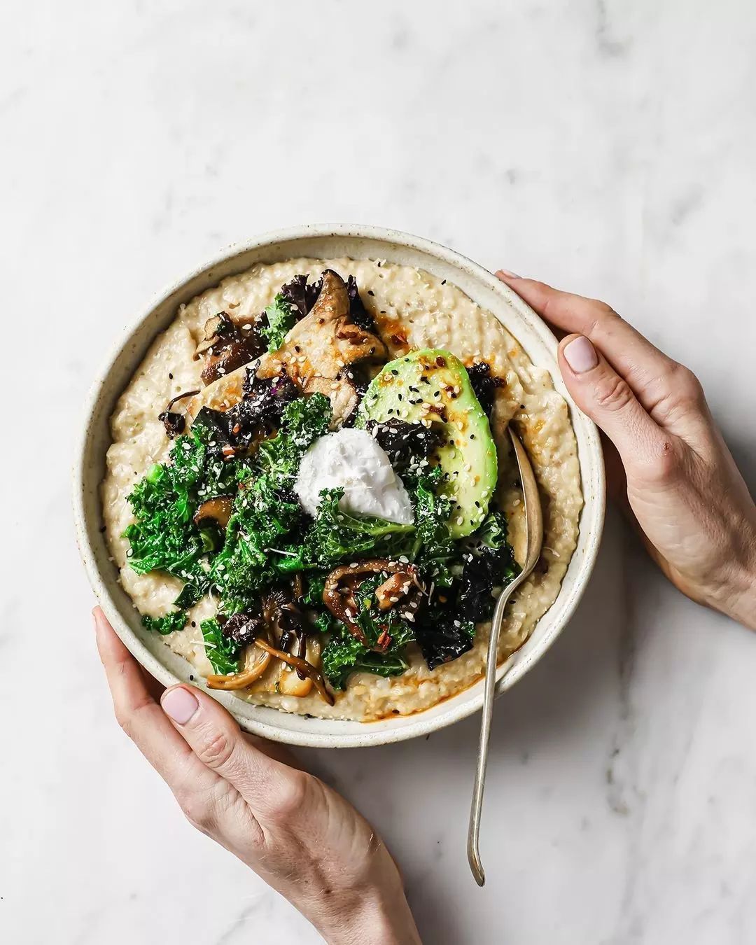 Vegan Savoury Oats Breakfast