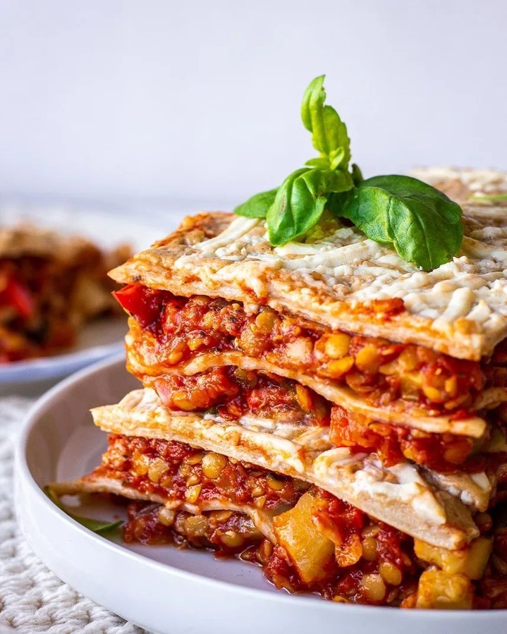 Cheesy and Hearty Red Lentil Lasagna