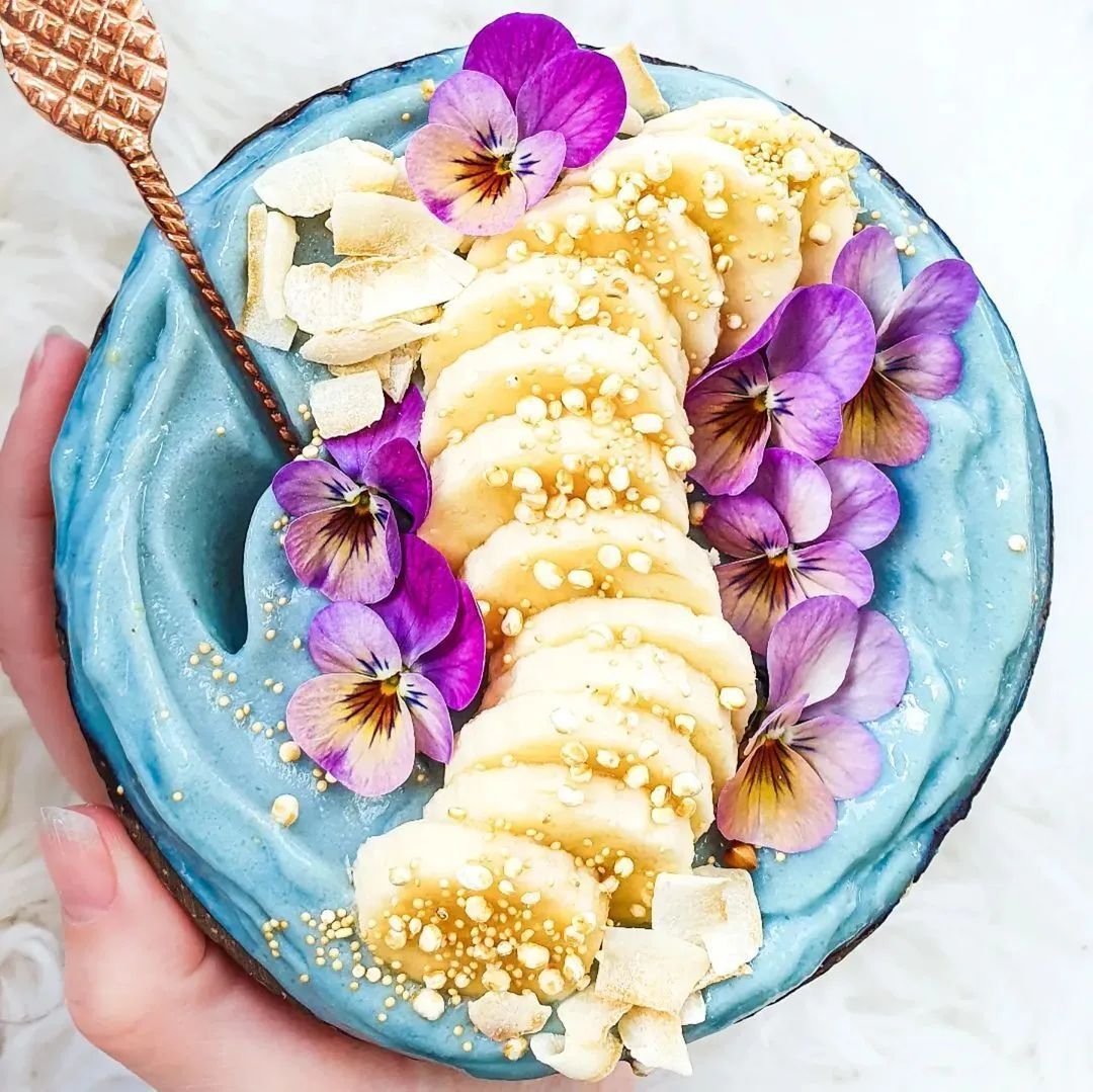 Pastel Blue Banana Nice Cream