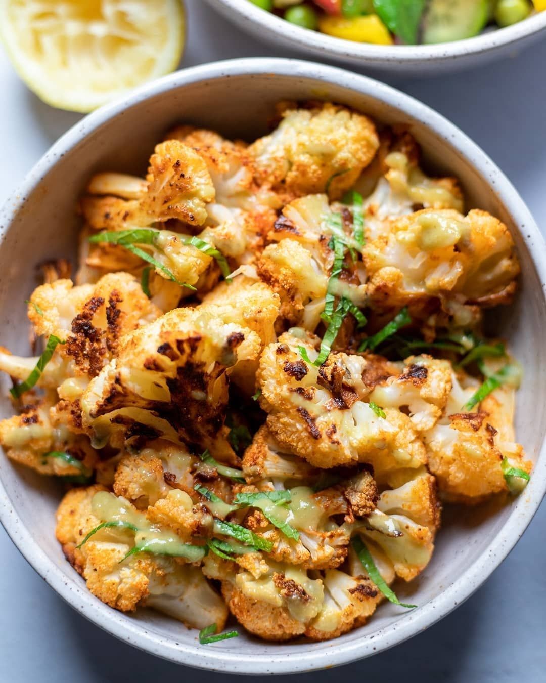 Simple Roasted Cauliflower with Herbs