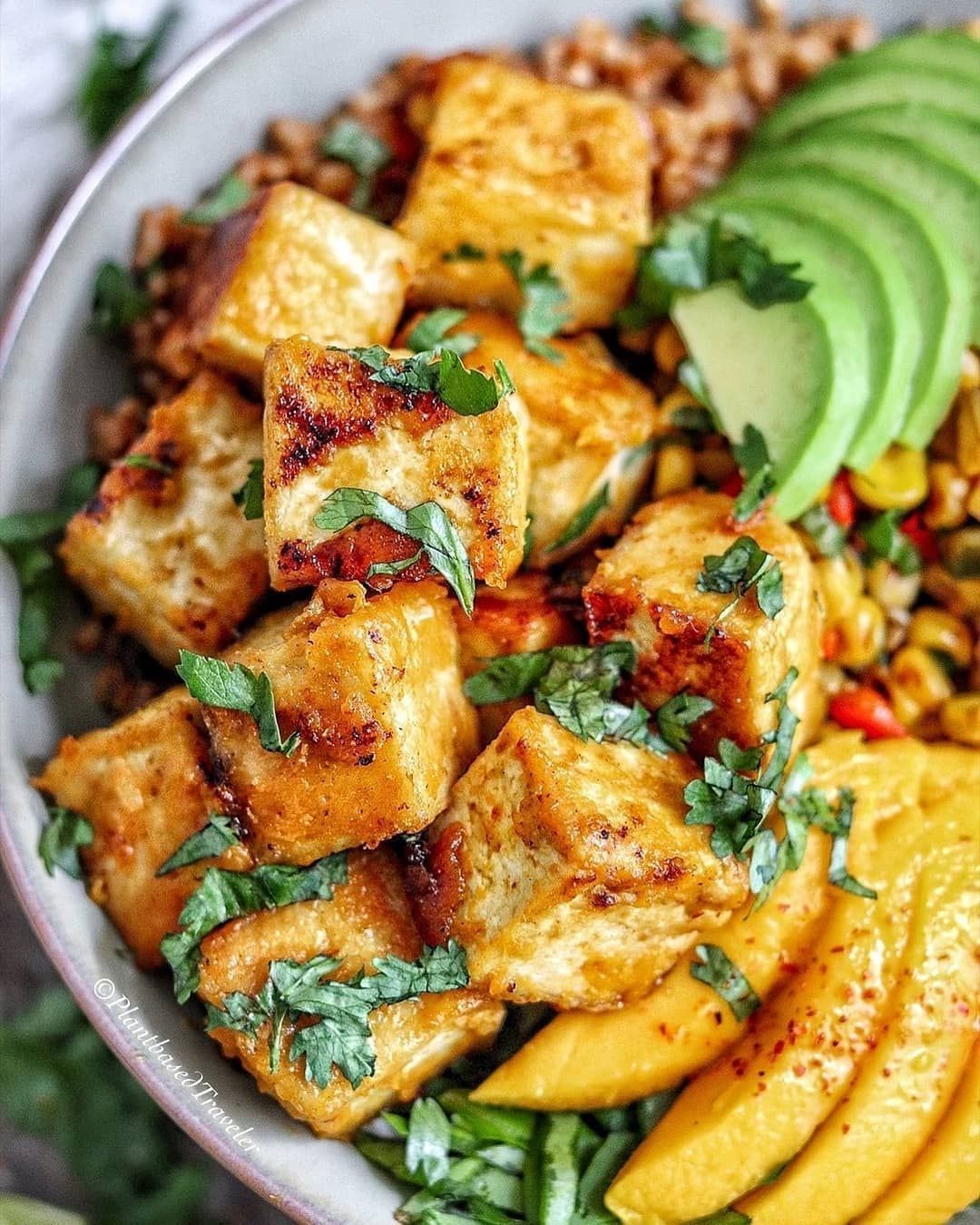 Sweet and Spicy Mango Habanero Tofu