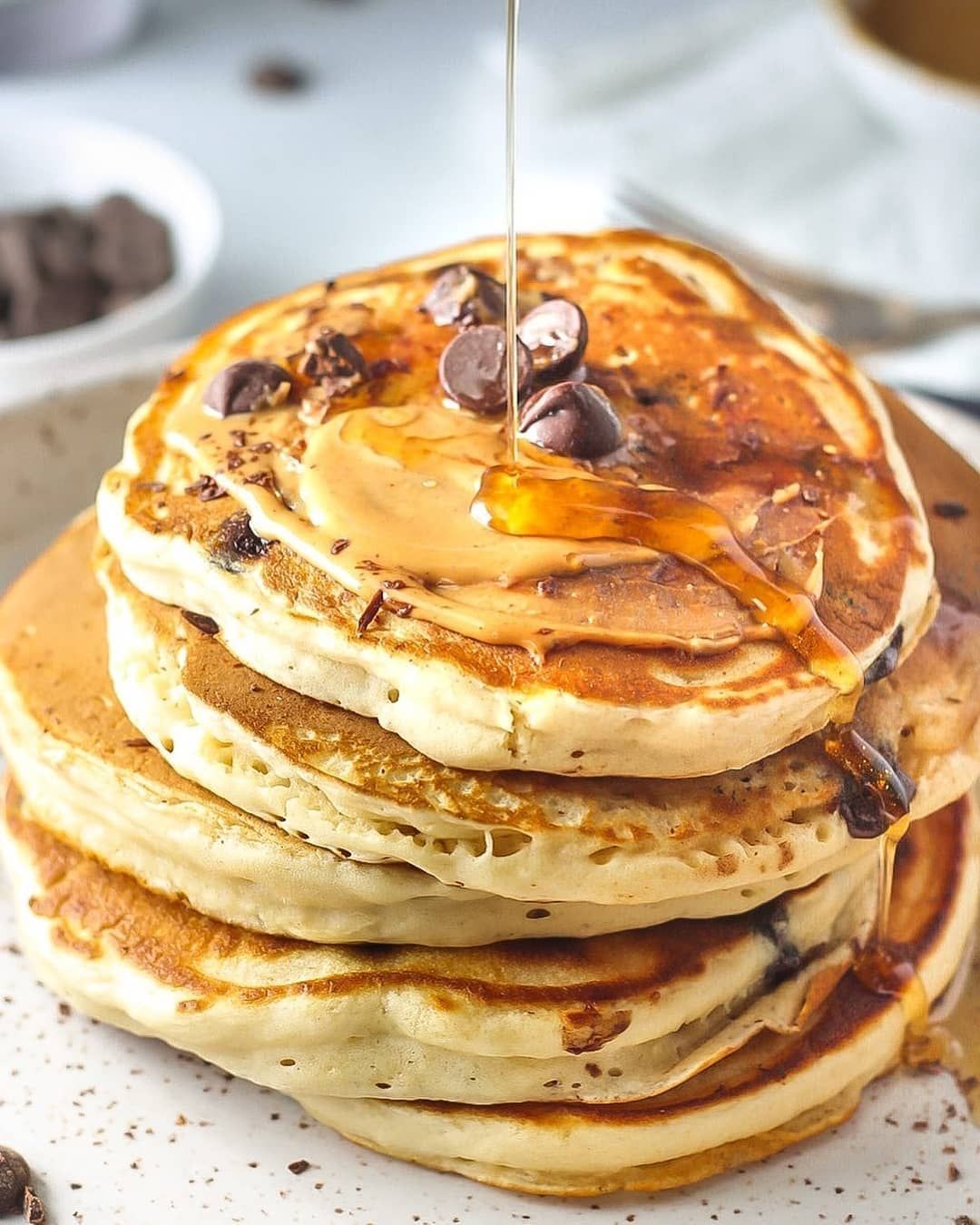 Vegan Chocolate Chip Pancakes
