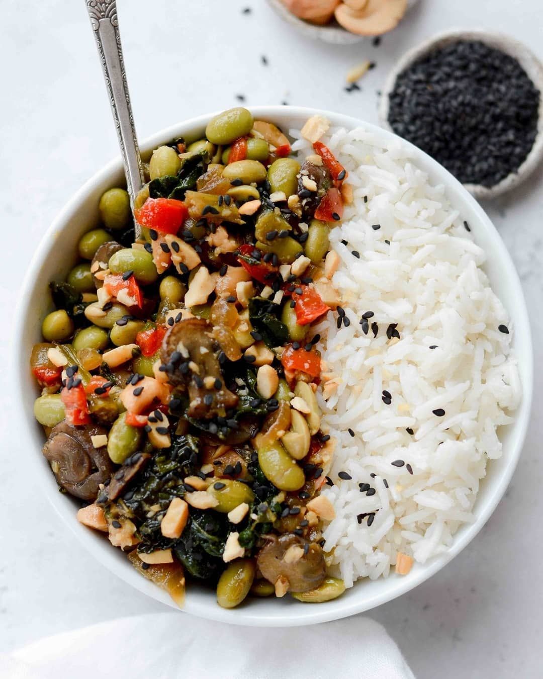 Saucy Edamame and Vegetable Stir Fry