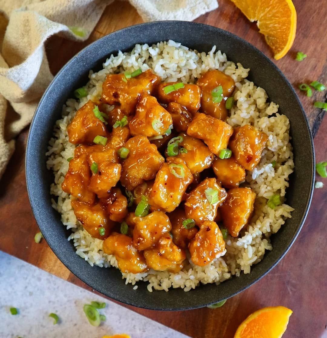 Vegan Orange Chicken with Tofu
