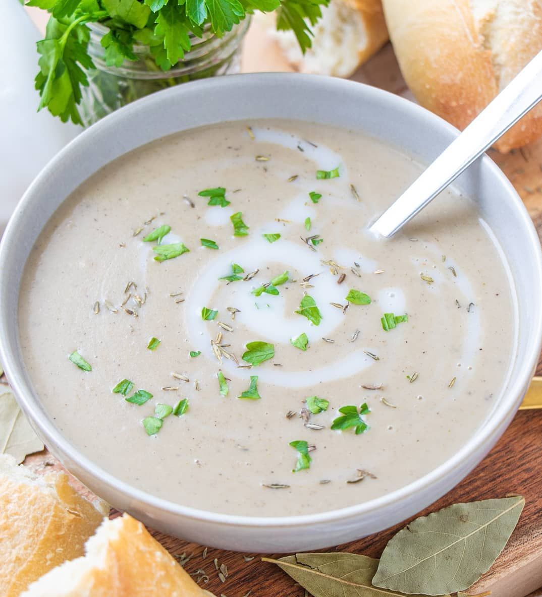 Vegan Cream of Mushroom Soup