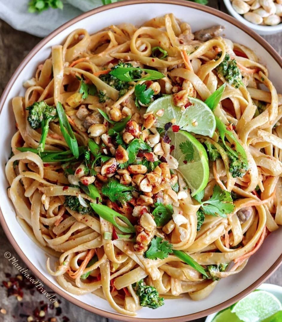 Creamy Peanut Noodles with Mixed Vegetables
