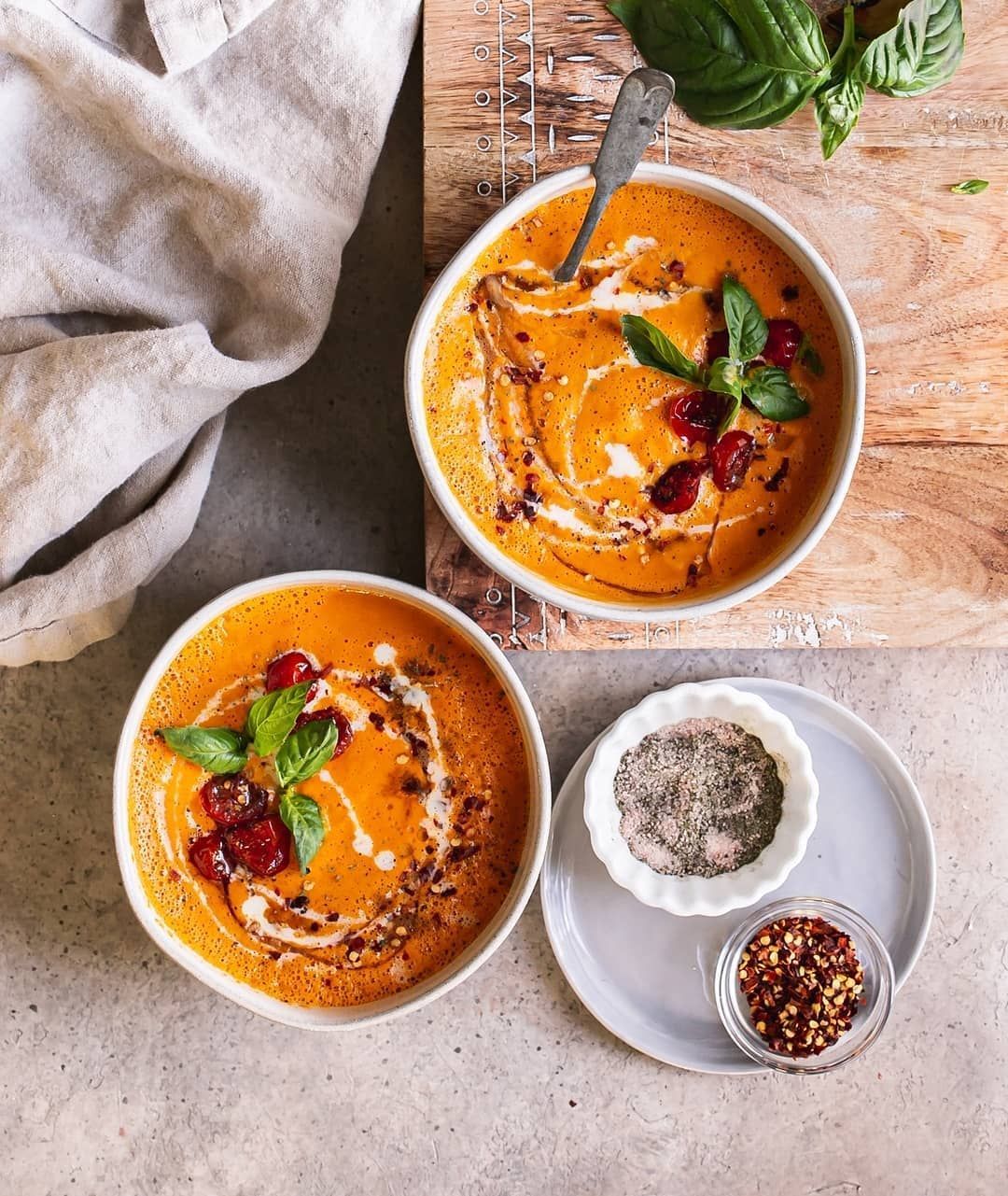 Roasted Creamy Tomato Carrot Soup
