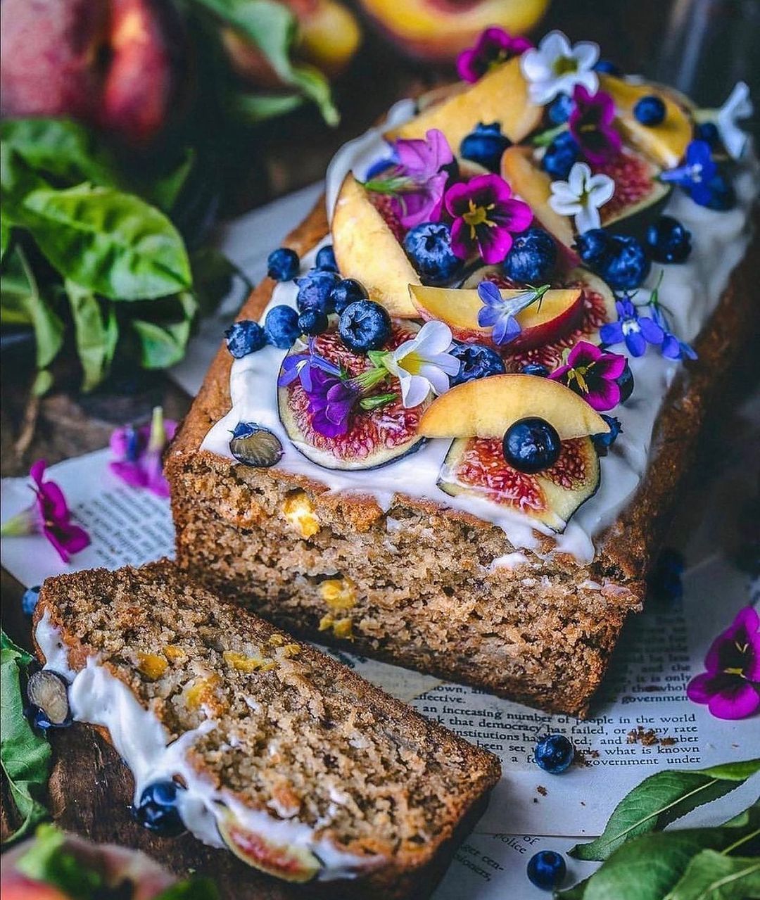 Peach Banana Loaf with Oat Flour