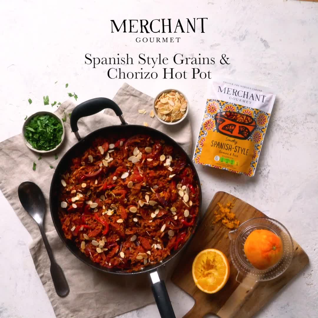 Spanish Style Grains and Chorizo Hot Pot