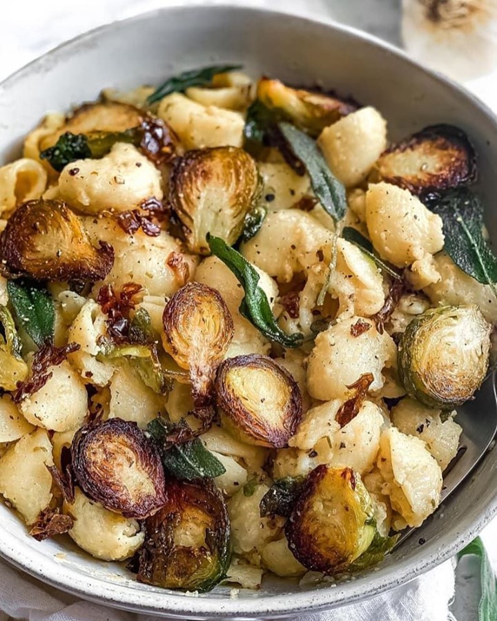 Vegan Brown Butter Sage Pasta with Parmesan
