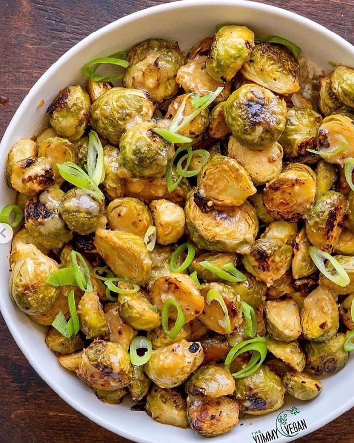 Miso Butter Roasted Brussels Sprouts