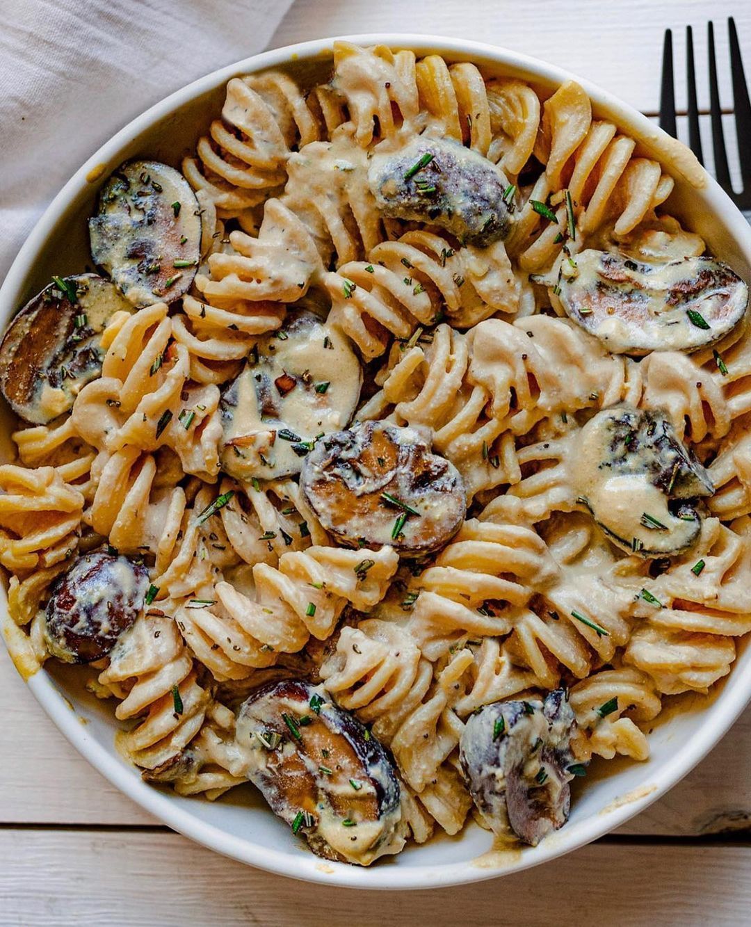 Vegan Pasta Bake with Mushrooms