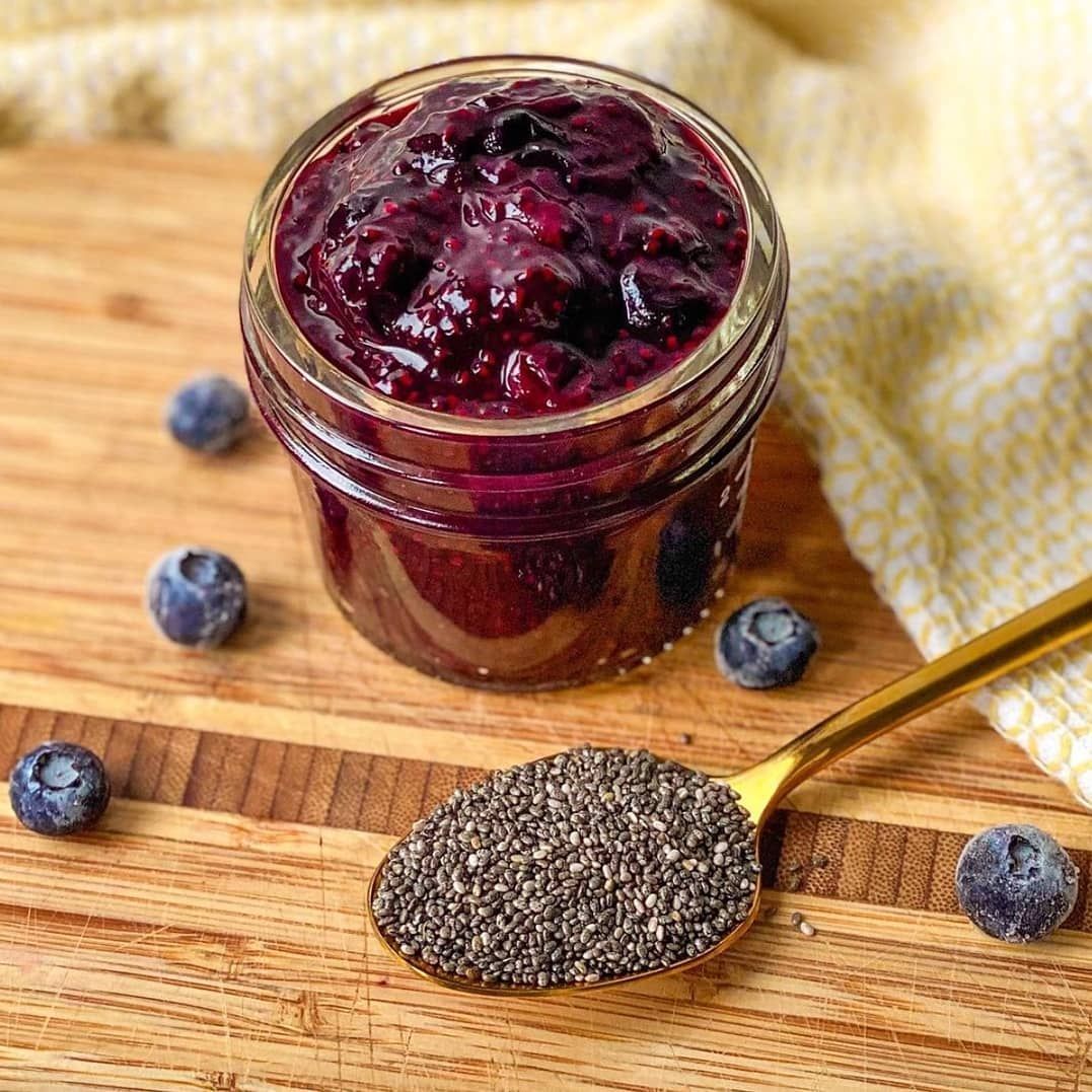 Homemade Sugar-Free Blueberry Chia Jam