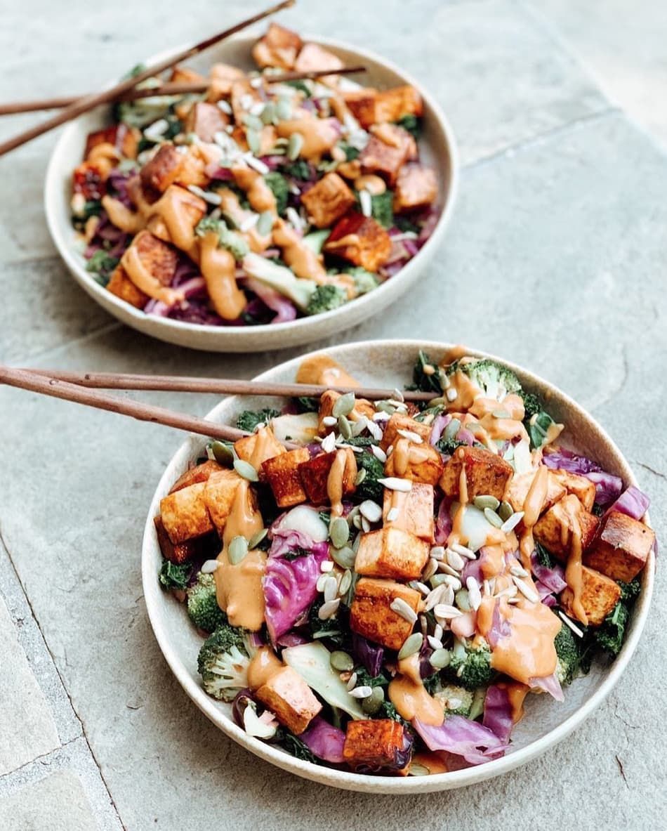 Vegetable and Tofu Stir-Fry with Miso Sauce