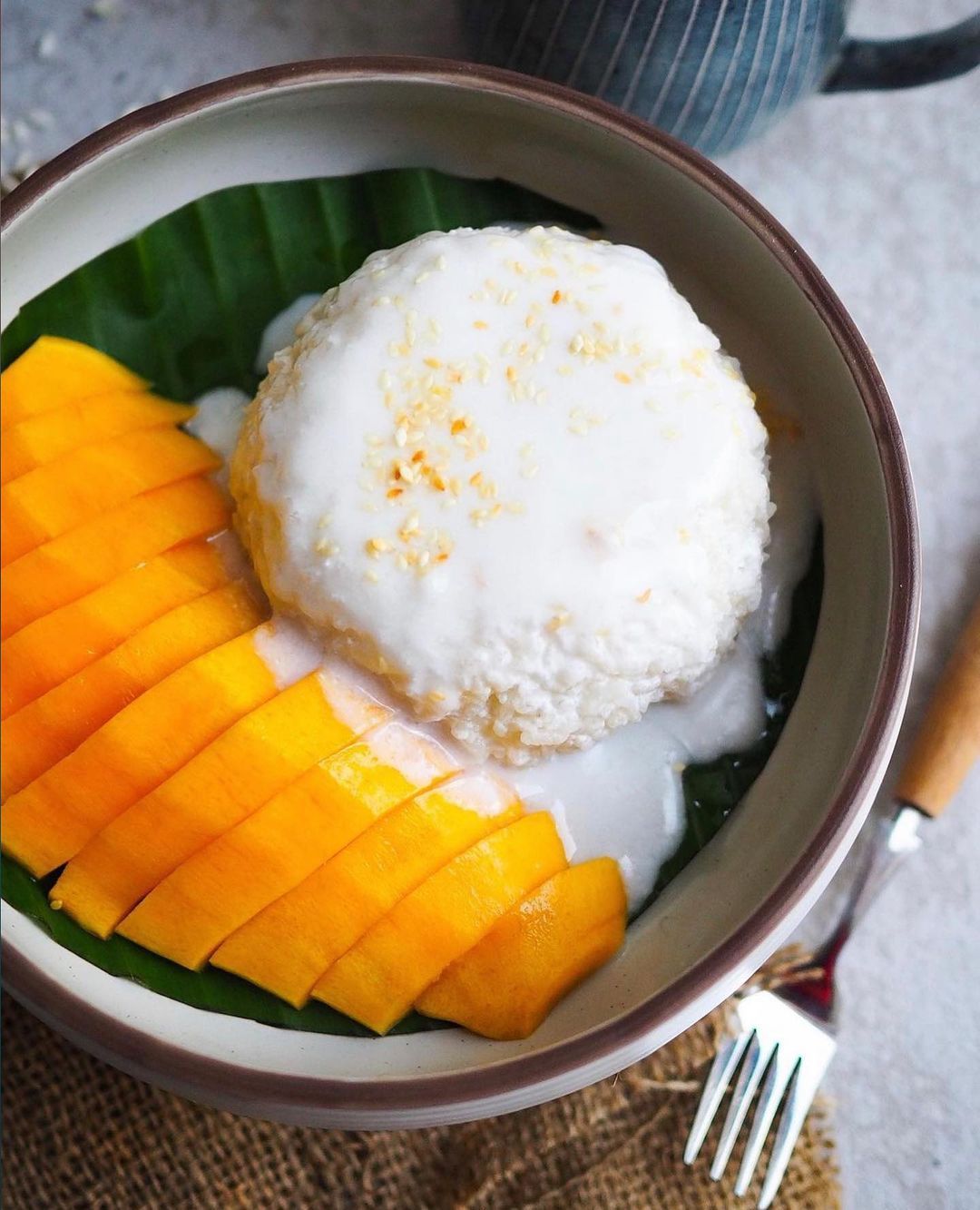 Mango Sticky Rice with Coconut Sauce
