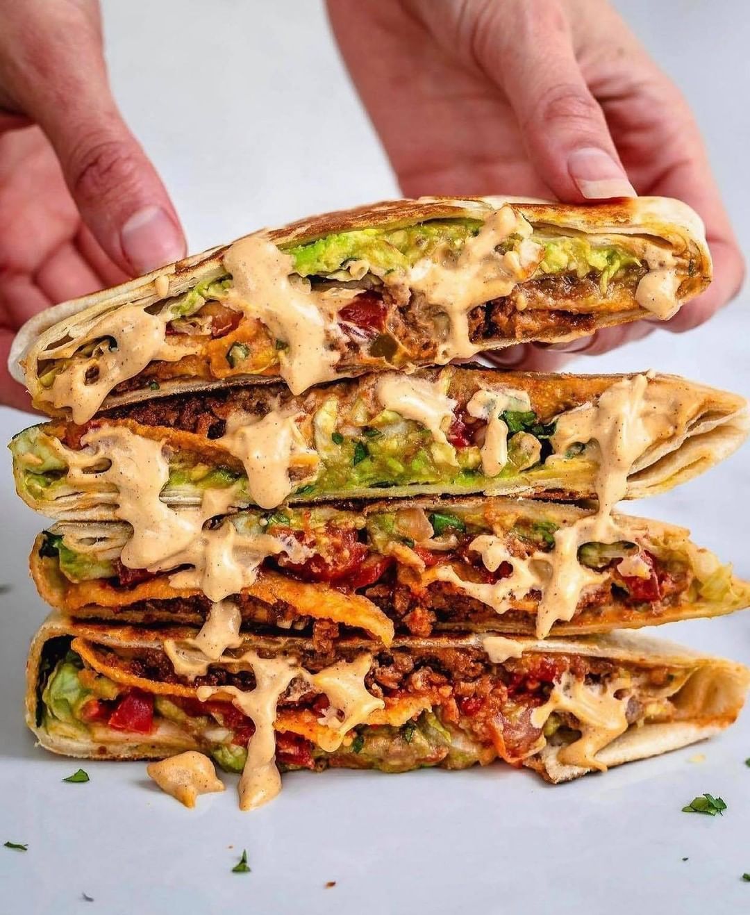 Homemade Vegan Crunchwrap Supreme