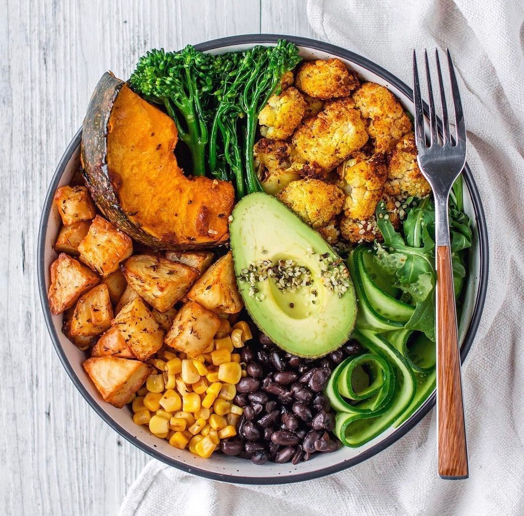 Vegan Roasted Vegetable Nourish Bowl