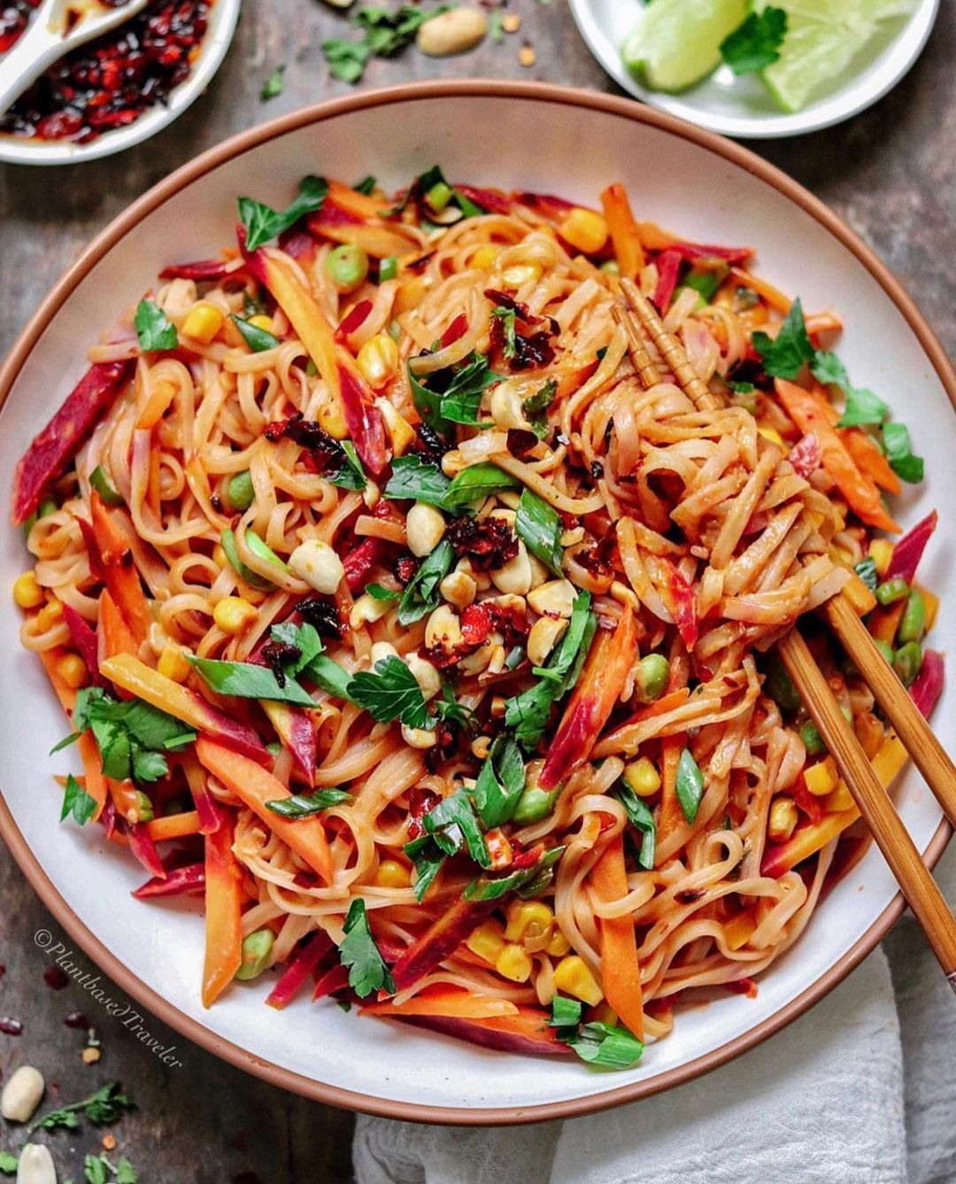 15-Minute Rainbow Rice Noodle Bowl
