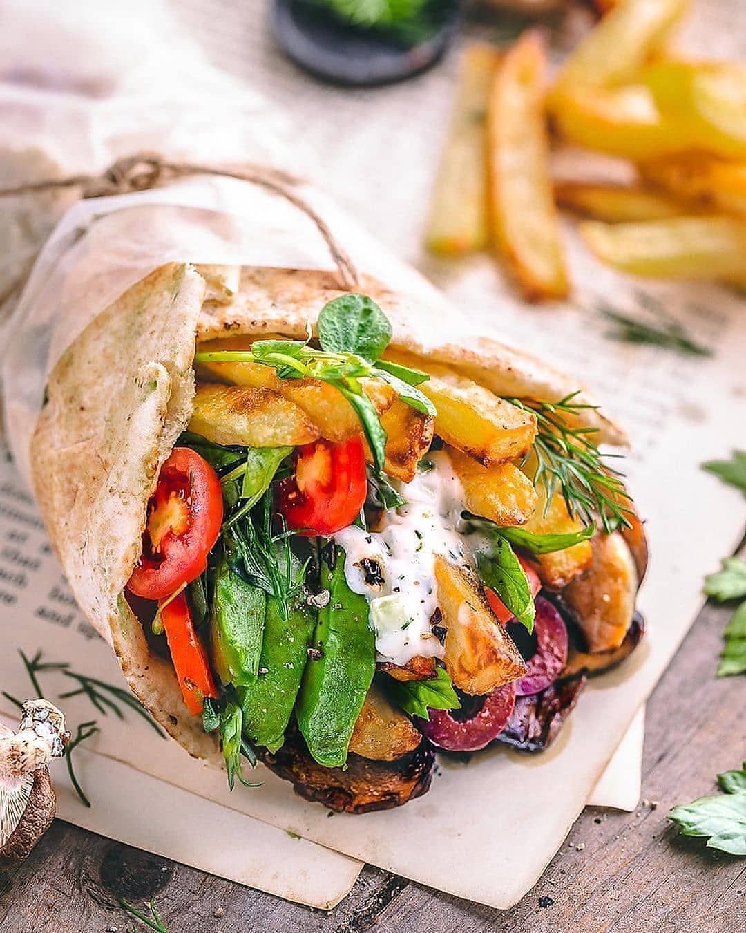 Veggie Wrap with Tzatziki Sauce