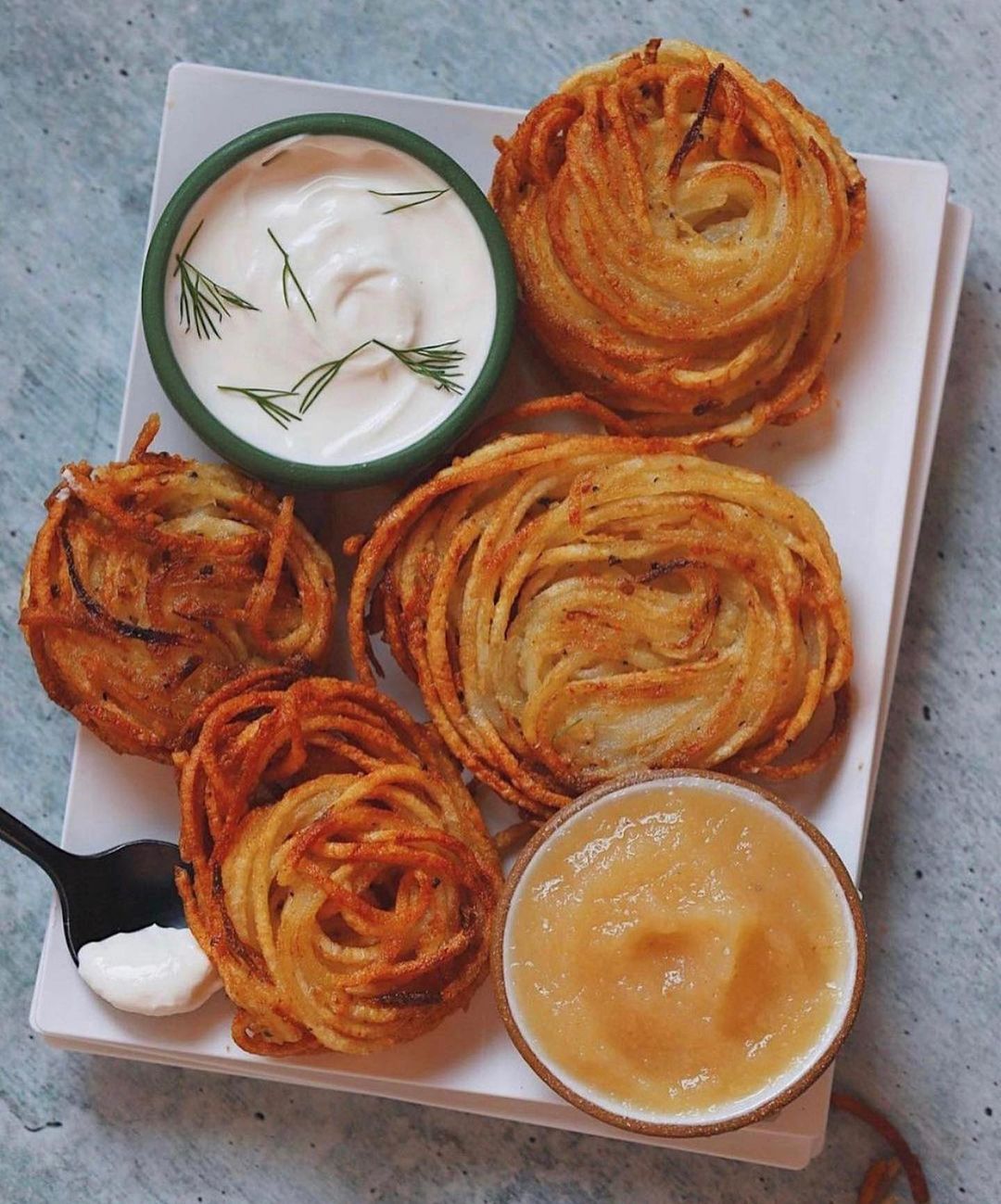Spiralized Vegan Potato Pancakes