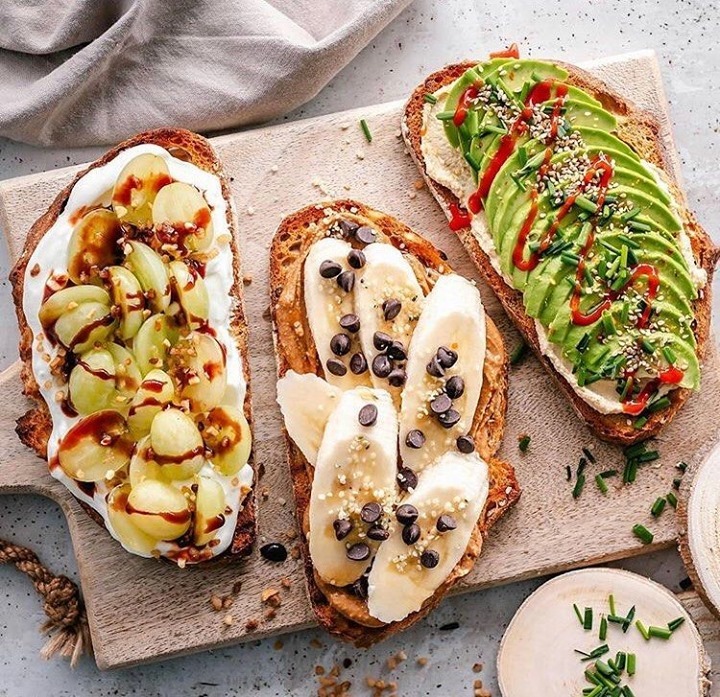Toast with Assorted Toppings