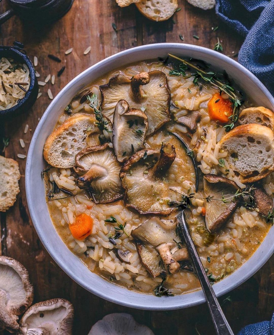 Mushroom Soup with Wild Rice