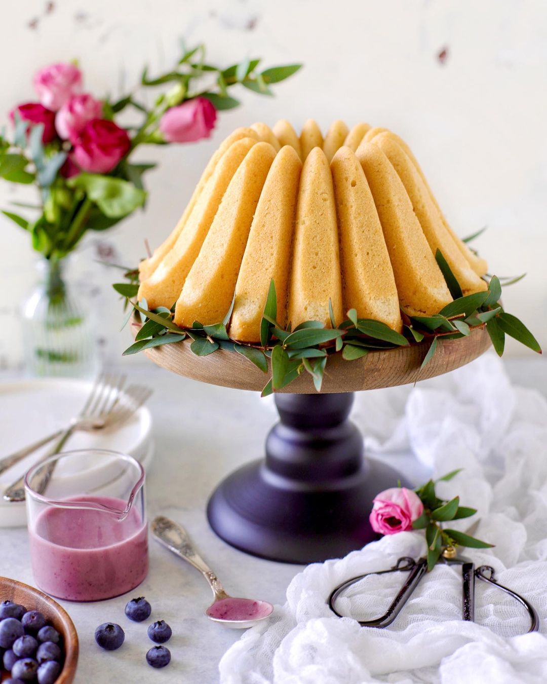 Lovely Lemon Cake with Blueberry Twist