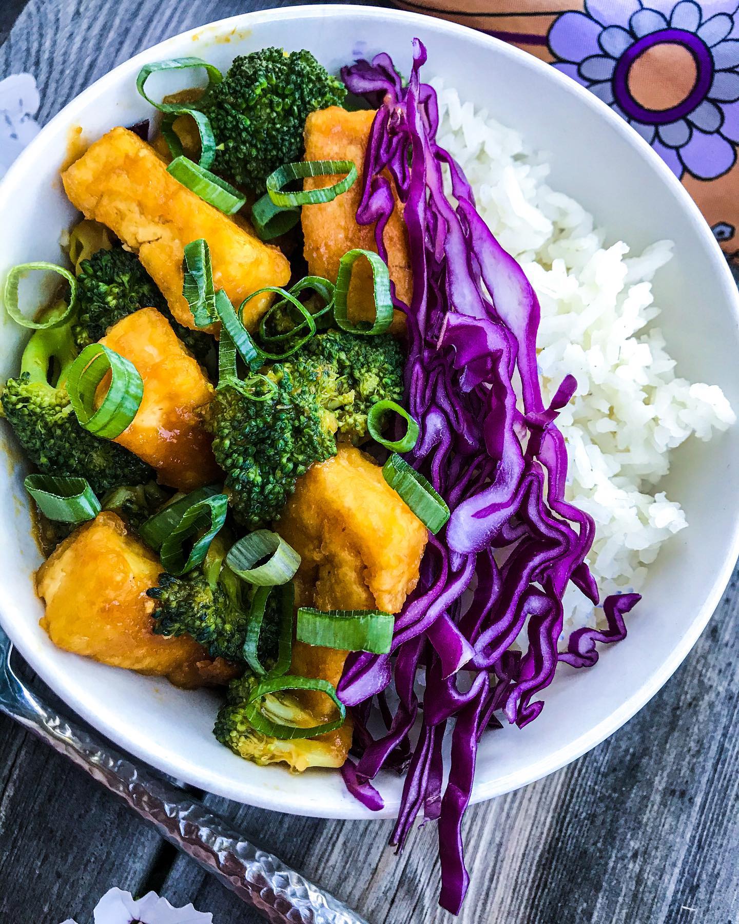 Mango Tofu Bowl with Coconut Rice