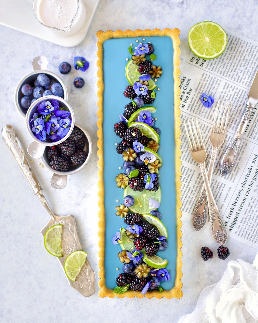 Lime Berry Blue Tart