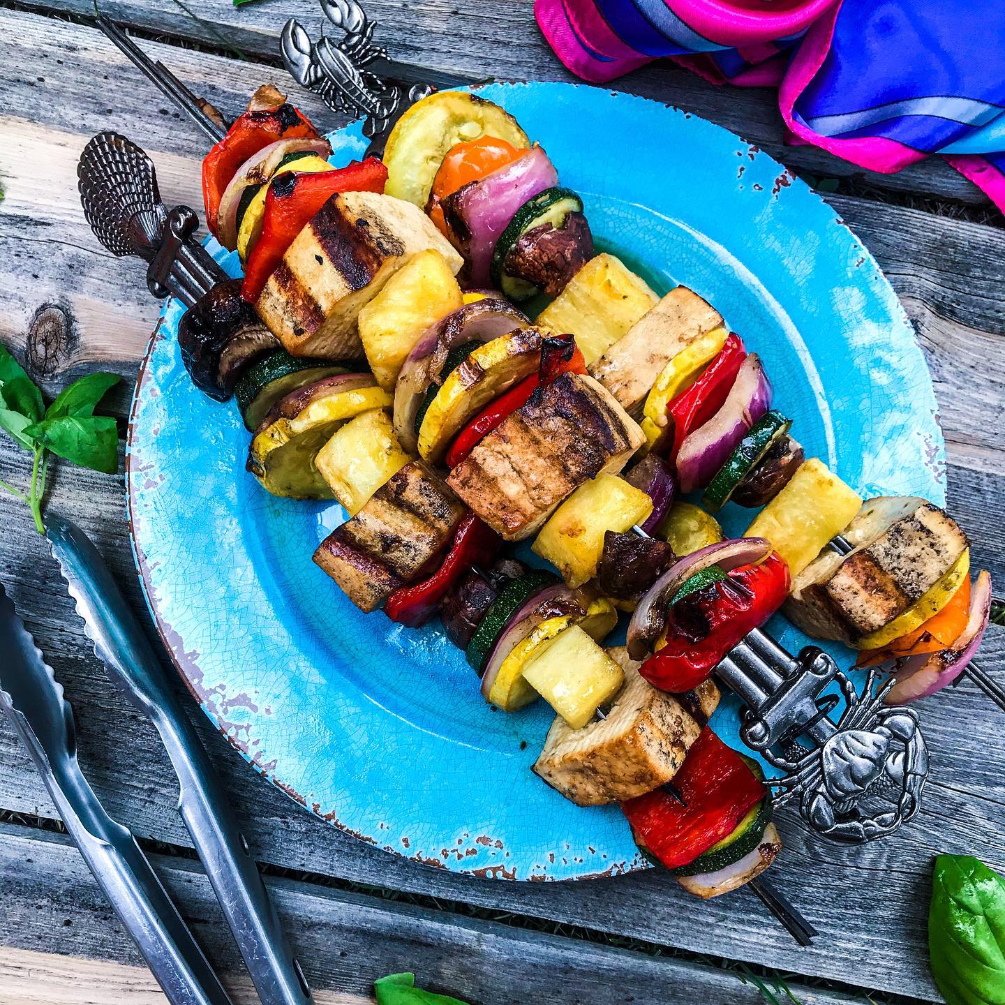 Marinated Tofu Pineapple Kebabs