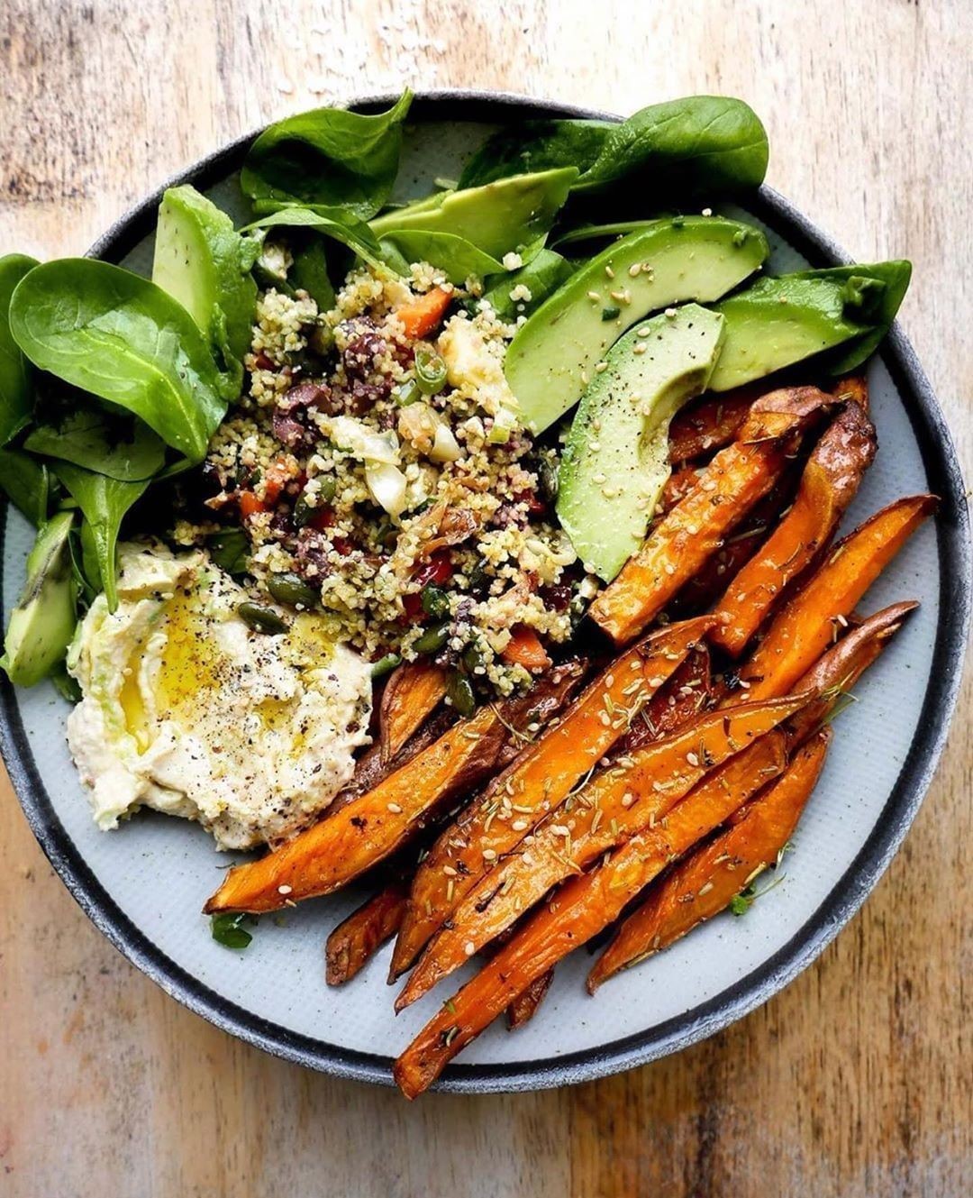 Baked Sweet Potato Bowl with Salad
