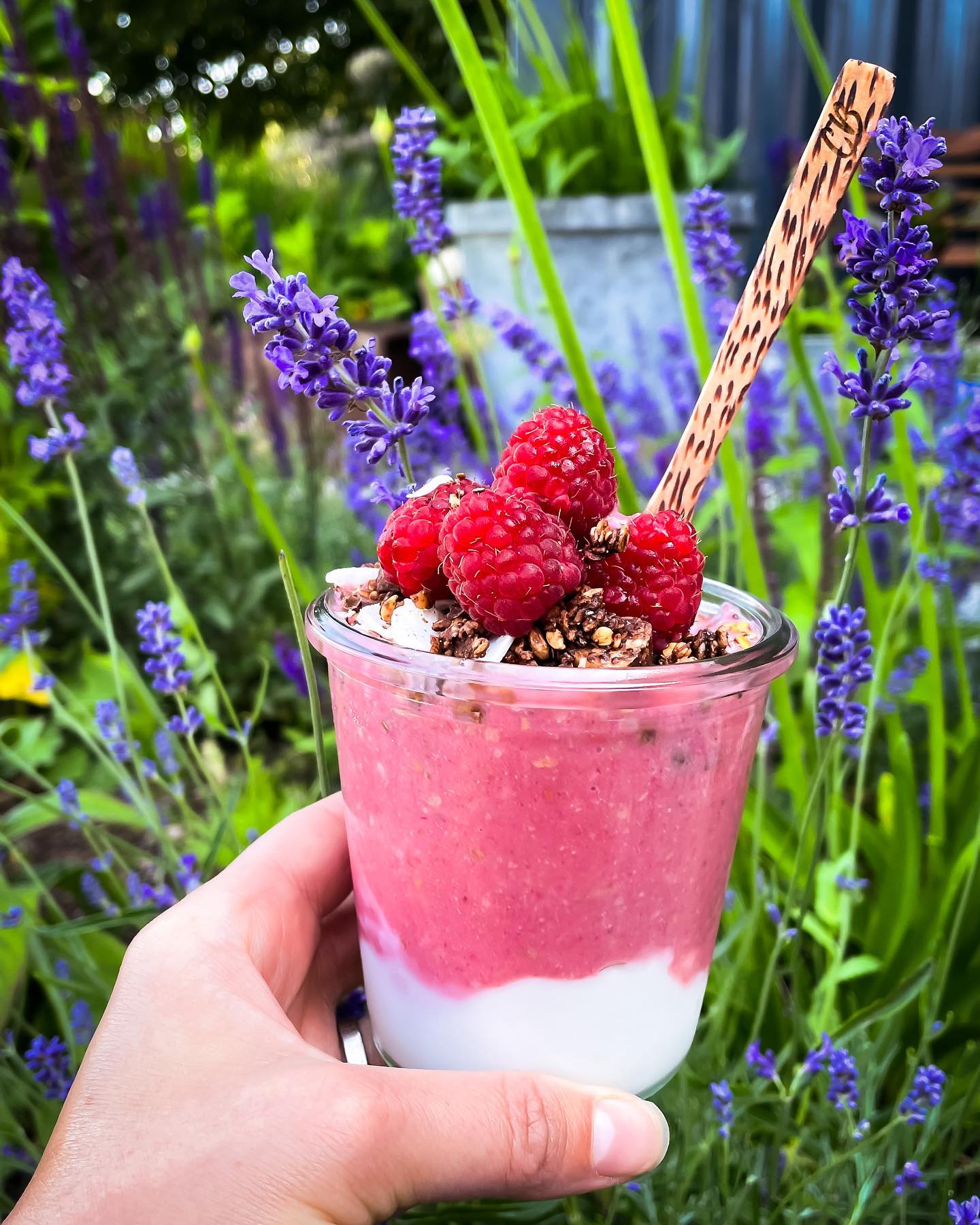 Raspberry Coconut Breakfast Smoothie