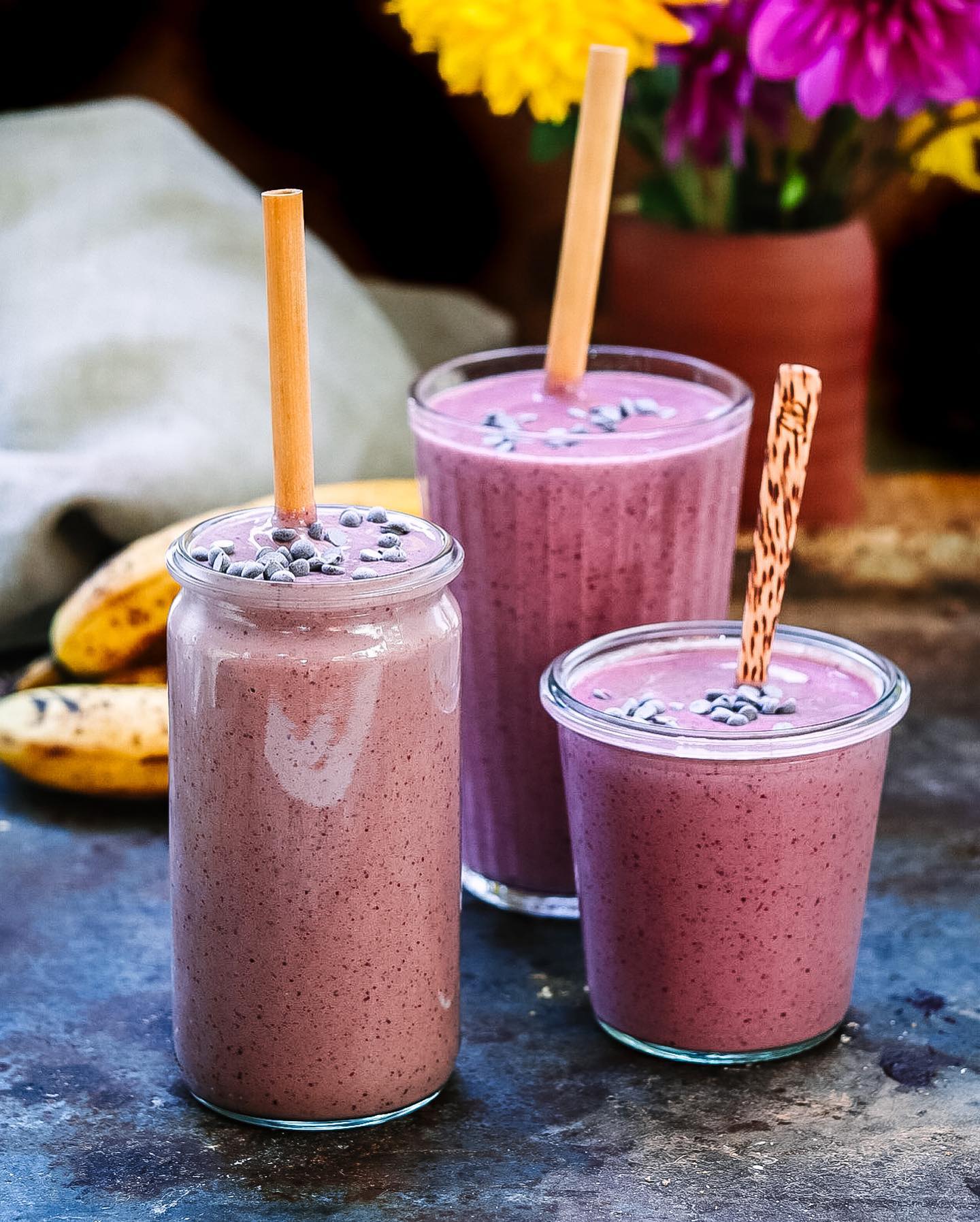 Colorful Breakfast Smoothie Recipes