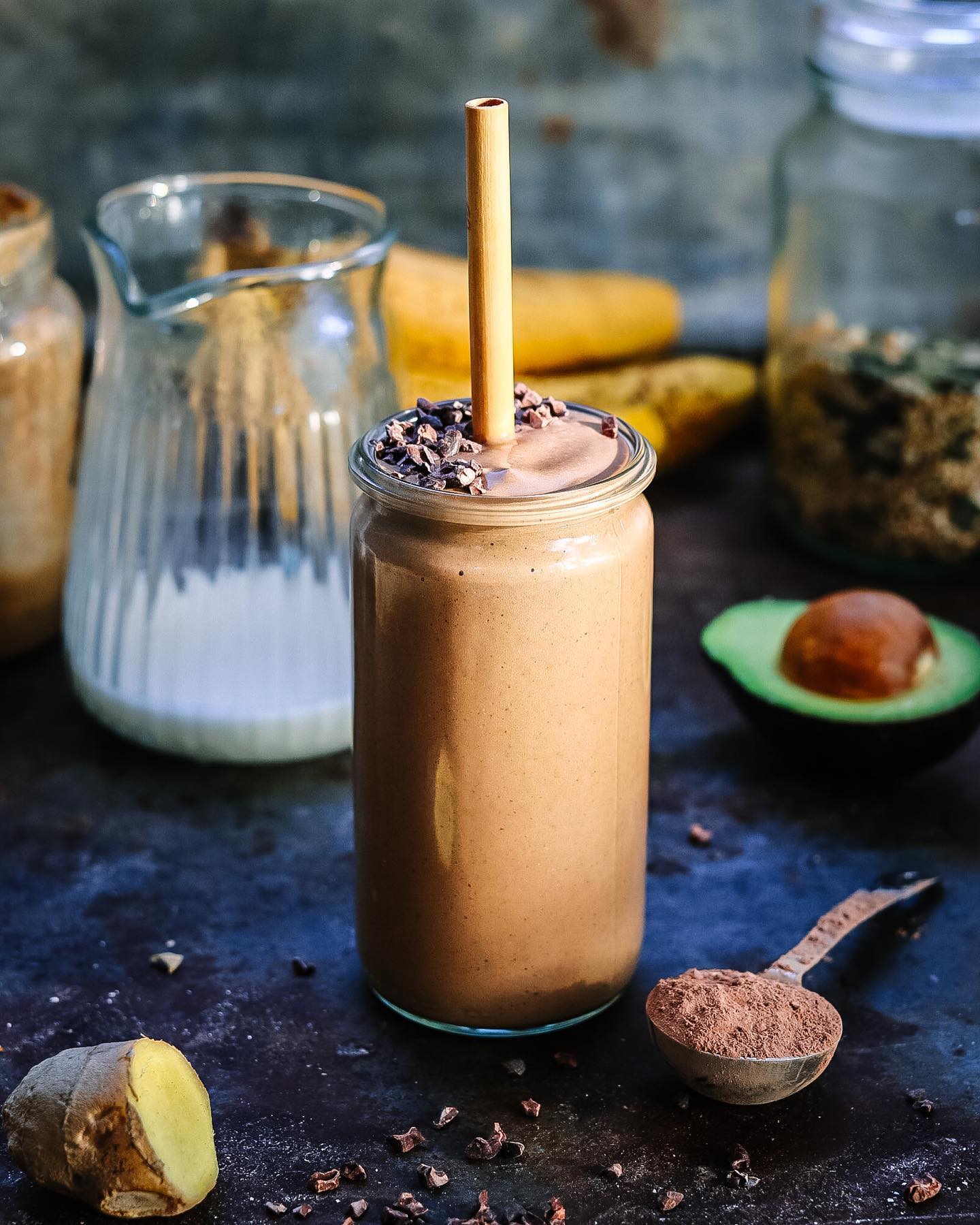 Cacao Ginger Avocado Smoothie