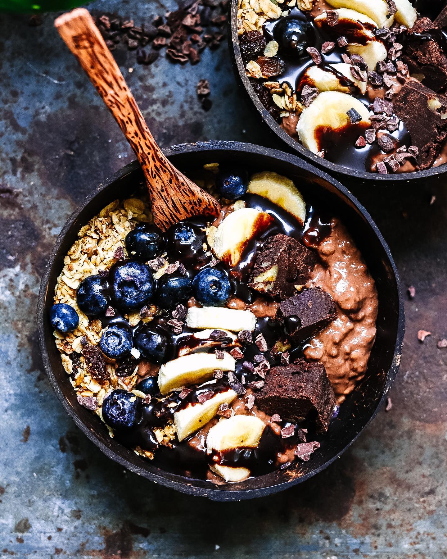Blueberry Cacao Oat Porridge